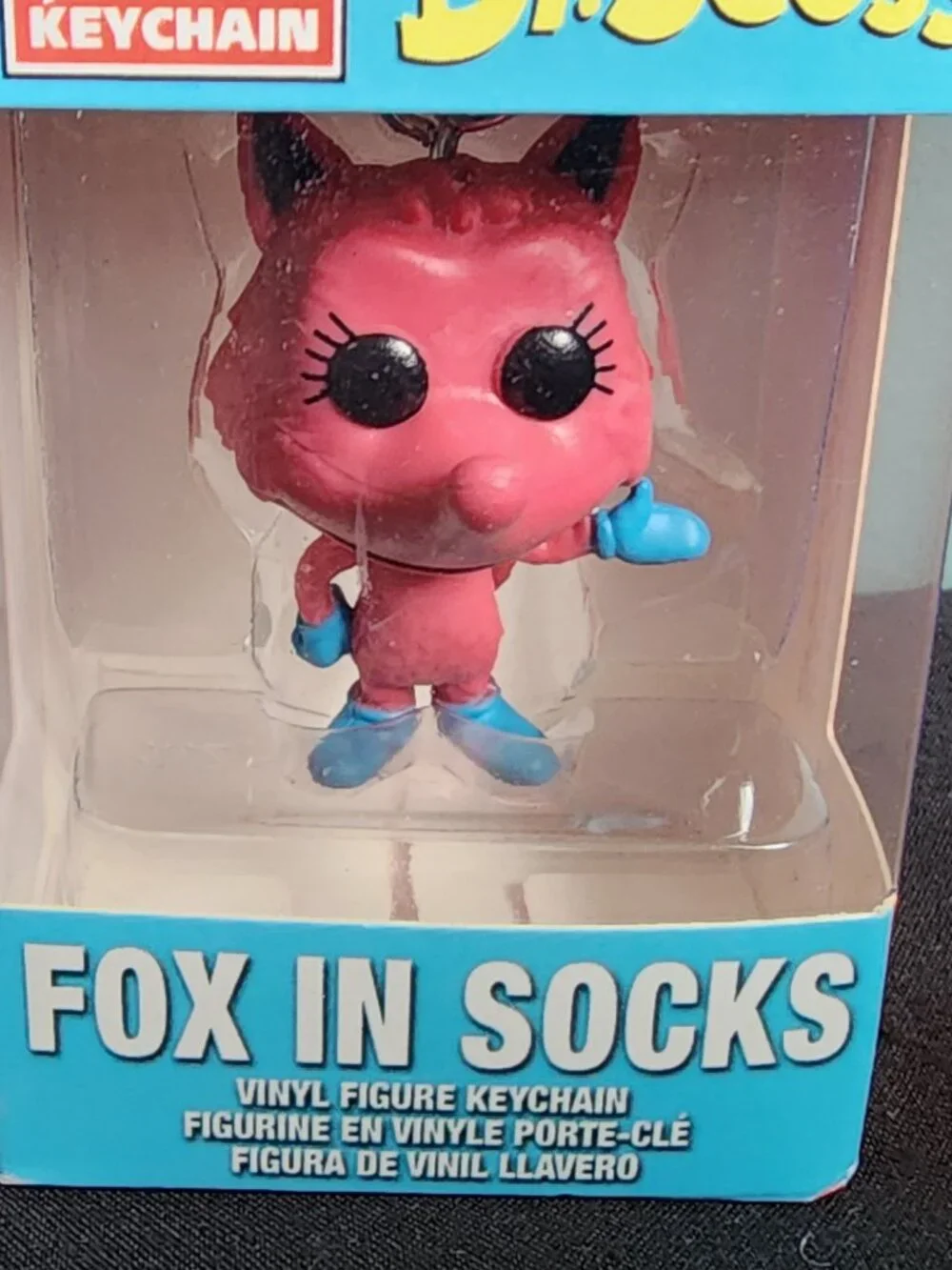 2/$15 Pocket Pop! Keychain Vinyl Dr. Seuss Fox in Socks.